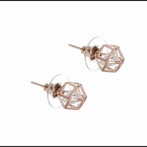 Geometric Earrings, ROSE GOLD
